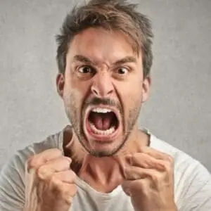 angry man shouting