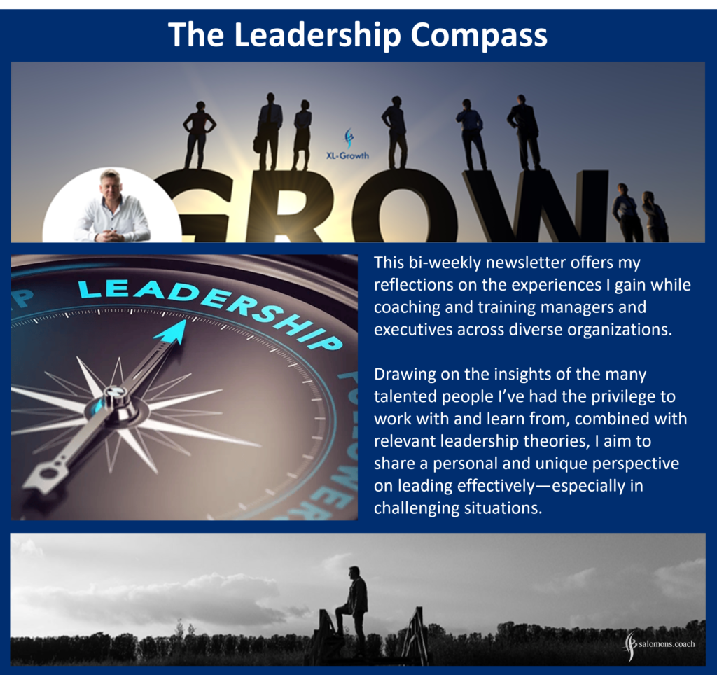word grow with people with sky in background, compass showing the word leadership