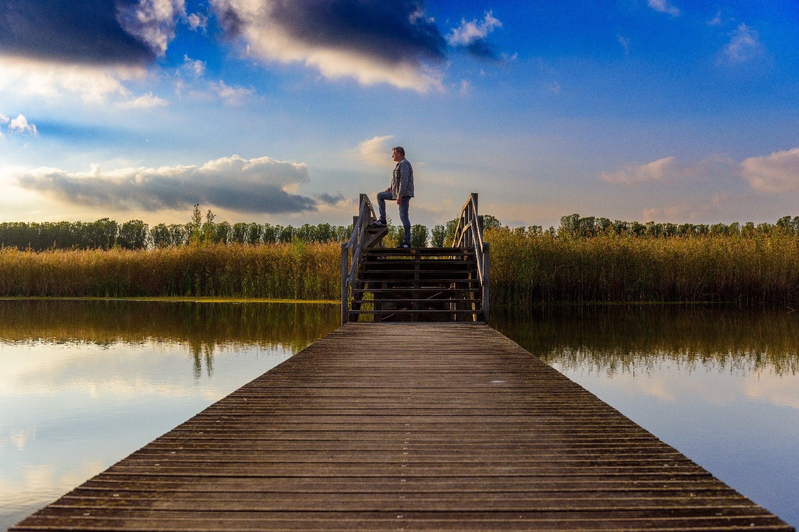 Jan profile distance bridge water nature