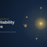 Promotional banner for 'The Reliability Paradox' featuring a dark blue gradient, bold left-aligned title and an illuminated orbital diagram on the right.